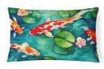 Nautical Collection Throw Pillow Throw Pillow for Indoor Couch Bed Outdoor Patio Washable, Koi Fish 2801,12Hx16W