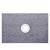 Shower Curb Kit, 38"x60" Watertight Shower Curb Overlay with 4" ABS Central Bonding Flange, 4" Stainless Steel Grate, 2 Cuttable Shower Curb and T