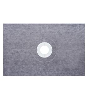 Shower Curb Kit, 38"x60" Watertight Shower Curb Overlay with 4" ABS Central Bonding Flange, 4" Stainless Steel Grate, 2 Cuttable Shower Curb and T
