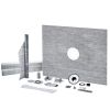 Shower Curb Kit, 60"x48" Shower Pan Kit with 2" ABS Central Flange, Waterproof Membrane, Stainless Steel Grate, Shower Pan Slope Sticks Fit for Bathro