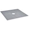 Shower Curb Kit, 72"x72" Shower Pan Kit with 6.3" Central Drain, Lightweight EPS Shower Installation Kits with 2 Waterproof Cloths, Shower Pan Slope S