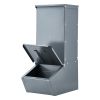 Hog Feeder, 2.2 Bushel Capacity, Single Door Pig Feeder, Heavy Duty Steel Piglets Feeder, Multipurpose Trough Creep Feeder, Outdoor Livestock Feeder F