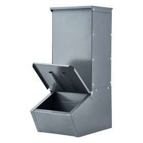Hog Feeder, 2.2 Bushel Capacity, Single Door Pig Feeder, Heavy Duty Steel Piglets Feeder, Multipurpose Trough Creep Feeder, Outdoor Livestock Feeder F