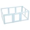Dog Whelping Box, 76x49x30 in Plastic Dog Whelping Pen for Large Sized Dogs, Waterproof Puppy Playpen with Transparent Windows & Door Lock, Easy to Cl
