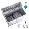 Stainless Steel Dog Washing Station, 50 inch Pet Grooming Tub w/ Ramp, Faucet & Showerhead & Soap Holder Leash Dog Bathtub for Large & Medium & Small