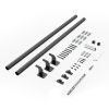 Wall Mounted Stair Handrail, 6ft Pipe Staircase Handrail, Black Galvanized Aluminum, 1.26 inch Pipe Diameter, Indoor&Outdoor Staircase Railing,Industr