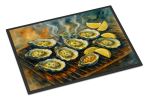 Oysters on the Grill Doormat Front Door Mat Indoor Outdoor Rugs for Entryway, Non Slip Washable Low Pile, 24H X 36W