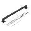 Wall Mounted Stair Handrail, 4ft Black Iron Staircase Handrail Indoor, 250lbs Load Capacity, Industrial Railing Hand Rail for Steps, Square Tube for L