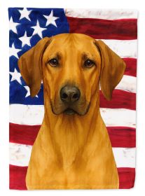 Rhodesian Ridgeback American Flag Garden Flag Mailbox Decorative Yard Banner Outside Patio Artwork for Flower Beds, Garden Size, Multicolor