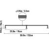 Pipe Stair Handrail, 5FT Staircase Handrail, 440LBS Load Capacity Carbon Steel Pipe Handrail, Industrial Pipe Handrail with Wall Mount Support, Round