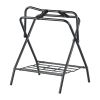 Folding Saddle Rack, 28 x 19 x 37.5 in, 2 Packs Freestanding Horse Saddle Stand, Portable Horse Blanket Holder, Heavy Duty Steel Saddle Rack for Engli