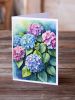 Hydrangeas Greeting Cards Pack of 8 Blank Cards with Envelopes Whimsical A7 Size 5x7
