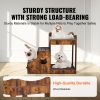 Pet Bunk Bed with Removable Stairs, Dog/Cat Window Perch with Storage, Multi-Level Bed Window Perch Dog Bedside Sleeper Couch, Small Pet Seat Platform