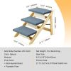 Wooden Pet Steps, Convertible 2-in-1 Dog Staircase & Ramp for Access to Beds, Sofas, and Vehicles, Three-Step Design Supports Pets up to 150 lbs, Idea