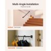 Wall Mounted Stair Handrail, 4ft Black Iron Staircase Handrail Indoor, 250lbs Load Capacity, Industrial Railing Hand Rail for Steps, Square Tube for L
