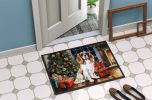 NEW Cavalier Spaniel Cozy Christmas Doormat Front Door Mat Indoor Outdoor Rugs for Entryway, Non Slip Washable Low Pile, 18H X 27W