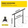 Outdoor Handrail 165LBS Load Handrail Outdoor Stairs Aluminum Stair Handrail 36 x 35" Outdoor Stair Railing Transitional Range from 0 to 30Â° Staircas