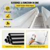 Pipe Stair Handrail, 9FT Staircase Handrail, 440LBS Load Capacity Carbon Steel Pipe Handrail, Industrial Pipe Handrail with Wall Mount Support, Round