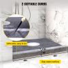 Shower Curb Kit, 48"x48" Watertight Shower Curb Overlay with 4" ABS Central Bonding Flange, 4" Stainless Steel Grate, 2 Cuttable Shower Curb and T