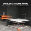 Shower Curb Kit, 72"x72" Shower Pan Kit with 6.3" Central Drain, Lightweight EPS Shower Installation Kits with 2 Waterproof Cloths, Shower Pan Slope S