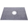 Shower Curb Kit, 38"x60" Watertight Shower Curb Overlay with 4" ABS Central Bonding Flange, 4" Stainless Steel Grate, 2 Cuttable Shower Curb and T