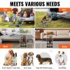 Dog Stair for Cars, Wide 5-step Dog Car Steps, Folding Dog Car Ramp with Nonslip Surface, Portable Pet Steps Lightweight Aluminum for Car, SUV and Tru