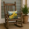 Kentucky Goldenrod in Watercolor Throw Pillow Machine Washable, Indoor Outdoor Decorative Pillow for Couch, Bed or Patio, 14Hx14W