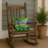 Illinois Violet in Watercolor Throw Pillow Machine Washable, Indoor Outdoor Decorative Pillow for Couch, Bed or Patio, 14Hx14W