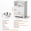 Pet Feeding Station with 2 Stainless Steel Bowls, Elevated Dog Bowls with Storage, Dog Food Storage and Feeder Station with Tilt Out Storage Cabinet,