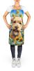 Wheaten Terrier in Sunflowers Apron Cooking Kitchen Server Baking Crafts Gardening for Adult Women Men, Unisex, Large, Multicolor