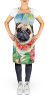 Pug Luau Apron Cooking Kitchen Server Baking Crafts Gardening for Adult Women Men, Unisex, Large, Multicolor