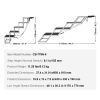 Dog Stair for Cars, Wide 5-step Dog Car Steps, Folding Dog Car Ramp with Nonslip Surface, Portable Pet Steps Lightweight Aluminum for Car, SUV and Tru