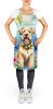 Wheaten Terrier Luau Apron Cooking Kitchen Server Baking Crafts Gardening for Adult Women Men, Unisex, Large, Multicolor