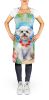Maltese Luau Apron Cooking Kitchen Server Baking Crafts Gardening for Adult Women Men, Unisex, Large, Multicolor