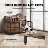 Furniture Style Dog Crate with Storage, 41 inch Dog Crate Furniture Large Breed with Double Doors, Wooden Dog Cage for Large/Medium Dog Indoor, Hold u