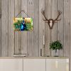 NEW Peacock Wall or Door Hanging Prints Aluminum Metal Sign Kitchen Wall Bar Bathroom Plaque Home Decor, 8HX12W, Multicolor