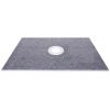 Shower Curb Kit, 38"x60" Watertight Shower Curb Overlay with 4" ABS Central Bonding Flange, 4" Stainless Steel Grate, 2 Cuttable Shower Curb and T