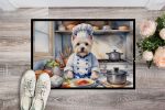 NEW Westie The Chef Doormat Front Door Mat Indoor Outdoor Rugs for Entryway, Non Slip Washable Low Pile, 18H X 27W