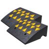 Rubber Curb Ramp 2 Pack, 6" Rise Height Heavy-Duty 33069 lbs/15 T Capacity Threshold Ramps, Driveway Ramps with Stable Grid Structure for Cars, Wheelc