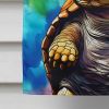 Hippie Animal Tortoise Turtle House Flag Large Porch Sleeve Pole Decorative Outside Yard Banner Artwork Wall Hanging, Polyester, House Size, Multicolo