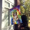 Saint Bernard St Patrick's Day House Flag Large Porch Sleeve Pole Decorative Outside Yard Banner Artwork Wall Hanging, Polyester, House Size, Multicol