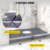 Shower Curb Kit, 48"x72" Watertight Shower Curb Overlay with 4" ABS Central Bonding Flange, 4" Stainless Steel Grate, 2 Cuttable Shower Curb and T