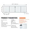 Freestanding Pet Barrier, 24" Height x 80.3" Width, 4-Panel Folding Dog Gate for Various Openings, Expandable and Quiet Foot-Supported Indoor Dog Fenc