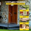 Handrails for Outdoor Steps, Fit 1 or 2 Steps Outdoor Stair Railing, Single Post Wrought Iron Handrail, Gray Transitional Porch Railings for Concrete