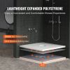 Shower Curb Kit, 36"x36" Shower Pan Kit with 6.3" Central Drain, Lightweight EPS Shower Installation Kits with 2 Waterproof Cloths, Shower Pan Slope S
