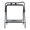 Folding Saddle Rack, 28 x 19 x 37.5 in, 2 Packs Freestanding Horse Saddle Stand, Portable Horse Blanket Holder, Heavy Duty Steel Saddle Rack for Engli