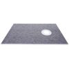 Shower Curb Kit, 38"x60" Watertight Shower Curb Overlay with 4" ABS Offset Bonding Flange, 4" Stainless Steel Grate, 2 Cuttable Shower Curb and Trow