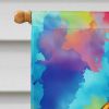Hippie Animal Tortoise Turtle House Flag Large Porch Sleeve Pole Decorative Outside Yard Banner Artwork Wall Hanging, Polyester, House Size, Multicolo
