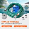 Suction Hose Kit for Water Pump, with 2 in x 50 ft Blue Backwash Hose, 20 ft Green Suction Hose, and Steel Round Hole Strainer, Camlocks, Clamps, Cam