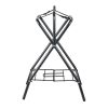Folding Saddle Rack, 28 x 19 x 37.5 in, 2 Packs Freestanding Horse Saddle Stand, Portable Horse Blanket Holder, Heavy Duty Steel Saddle Rack for Engli